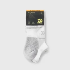 Women's 6+1 Bonus Pack Cushioned Mesh Finish Line No Show Athletic Socks - All In Motion™ 4-10