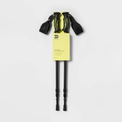 2pk Adjustable Trekking Poles Black - All In Motion™: Aluminum, Rubber Handles 3 2pk Adjustable Trekking Poles Black - All In Motion™: Aluminum, Rubber Handles