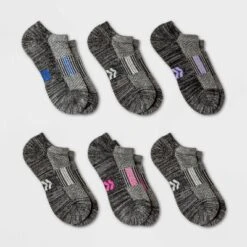Women's Finish Line Striped Cushioned 6pk No Show Athletic Socks - All In Motion™ 4-10 -All In Motion GUEST 18f00247 881b 4844 a2c4 7791e226eb2e