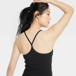 Women's Light Support Seamless Rib Cami Cropped Sports Bra - All In Motion™ -All In Motion GUEST 1f4caed9 e1df 4e43 beda d4cc0ef197c5