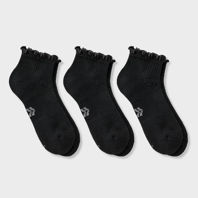 Women's Cushioned Ruffle 3pk Athletic Ankle Socks - All In Motion™ 4-10 6 Women's Cushioned Ruffle 3pk Athletic Ankle Socks - All In Motion™ 4-10 - Image 4