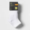 Women's Cushioned 6+1 Bonus Pack Ankle Athletic Socks - All In Motion™ White 4-10