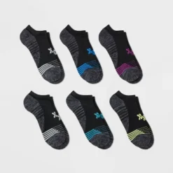 Women's 6pk Cushioned Performance Striped No Show Athletic Socks - All In Motion™ 4-10 -All In Motion GUEST 30538090 f1bf 47d0 913f 000cb6927c71