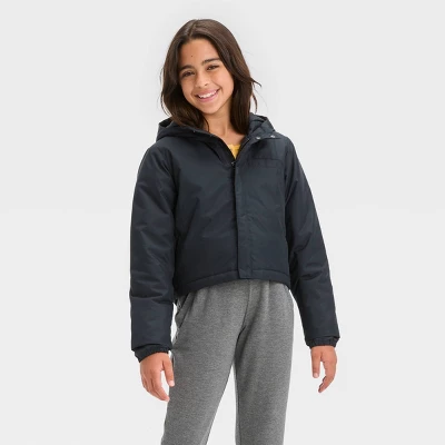 Girls' Solid 3-in-1 Jacket - All In Motion™ Black 4 Girls' Solid 3-in-1 Jacket - All In Motion™ Black - Image 2