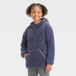Girls' Fleece 1/2 Zip Pullover - All In Motion™ -All In Motion GUEST 3f49f6ea a616 4e26 a592 d3b4ec71bca8