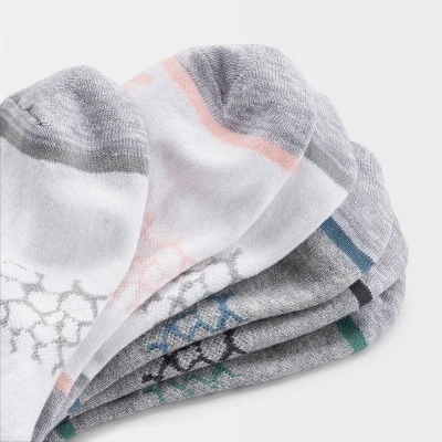 Women's Lightweight Pebble Patterned 6pk No Show Athletic Socks - All In Motion™ - White/Heather Gray 4-10 4 Women's Lightweight Pebble Patterned 6pk No Show Athletic Socks - All In Motion™ - White/Heather Gray 4-10 - Image 2