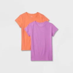 Girls' 2pk Core Short Sleeve T-Shirt - All In Motion™ -All In Motion GUEST 4976688a 9d05 4fe3 9ab1 0c199c8c60c7