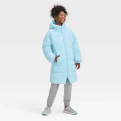 Girls' Solid Puffer Jacket - All In Motion™ -All In Motion GUEST 4992ba8e 0aa3 4aa5 9306 90dbcc3532cd