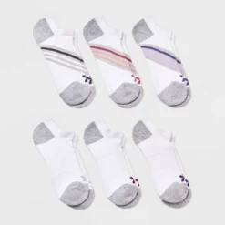 Women's 6pk Varsity Striped No Show Athletic Socks - All In Motion™ 4-10 -All In Motion GUEST 4c588cde 0ec5 4d29 893e cf06e3d6ab9c