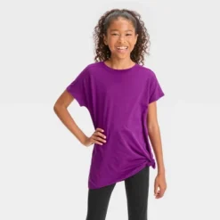 Girls' Short Sleeve Gym T-Shirt - All In Motion™ -All In Motion GUEST 55cd2c5b e60a 474a aeae 0c212ed4a53c