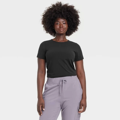 Women's Everyday Soft Cropped Short Sleeve T-Shirt - All In Motion™ 4 Women's Everyday Soft Cropped Short Sleeve T-Shirt - All In Motion™ - Image 2
