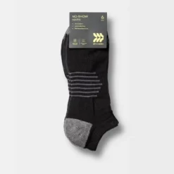 Men's Striped Arch No Show Socks 6pk - All In Motion™