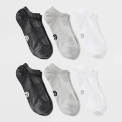 Women's Lightweight Lattice 6pk Low Cut Socks - All In Motion™ White/Gray/Black 4-10: Arch Support, Reinforced Heel & Toe -All In Motion GUEST 5d997e1d b9b3 4260 bb8b b8ed9153f6b9