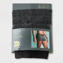 Men's All Day Active Trunks 3pk - All In Motion™ Black