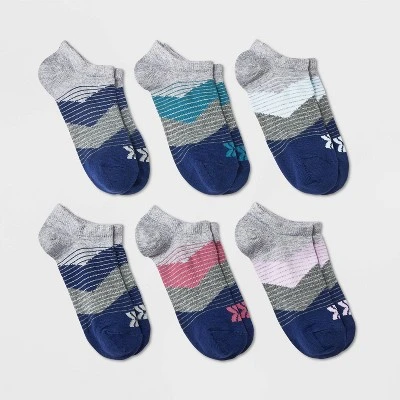 Women's 6pk Lightweight Chevron Striped No Show Athletic Socks - All In Motion™ 4-10 5 Women's 6pk Lightweight Chevron Striped No Show Athletic Socks - All In Motion™ 4-10 - Image 3