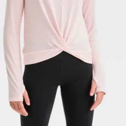 Girls' Long Sleeve Soft Rib T-Shirt - All In Motion™ -All In Motion GUEST 76064982 dc77 441c 88b9 ed70e34fd1ca