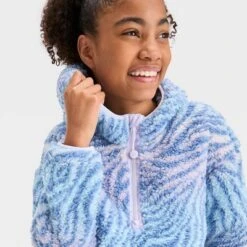 Girls' Fleece 1/2 Zip Pullover - All In Motion™ -All In Motion GUEST 78cc2f00 975b 450a b244 ea0b9f407bd0