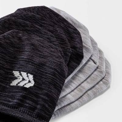 Women's Spacedye Lightweight 4pk Liner Athletic Socks - All In Motion™ - Gray/Black 4-10 4 Women's Spacedye Lightweight 4pk Liner Athletic Socks - All In Motion™ - Gray/Black 4-10 - Image 2