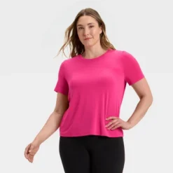 Women's Crewneck Leggings Friendly Short Sleeve T-Shirt - All In Motion™ -All In Motion GUEST 7c1ad5f1 ec93 400c 845a 19a7f37ad90f