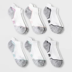 Women's Cushioned Active Striped 6pk No Show Tab Athletic Socks - All In Motion™ 4-10 -All In Motion GUEST 845523bf ff00 459f bbc1 ac265aefc2e4