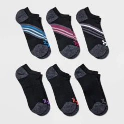Women's 6pk Varsity Striped No Show Athletic Socks - All In Motion™ 4-10 -All In Motion GUEST 8824b57e 6ef3 4f7c b14a 6088df5d3d40