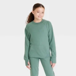 Girls' Ponte Crew Sweatshirt - All In Motion™ -All In Motion GUEST 97a15db2 eb7d 47cd 82d5 ebb77daba8cc