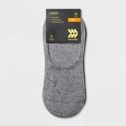 Women's Cushioned 6+1 Bonus Pack Liner Athletic Socks - All In Motion™ White/Heather Gray/Black 4-10