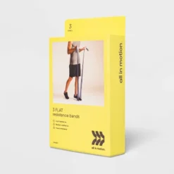 Flat Band Kit Blue - All In Motion™: Medium Resistance, Total Body Workout, Latex