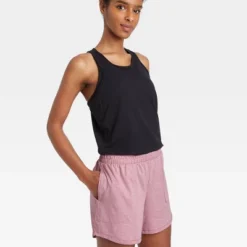 Women's Mid-Rise Knit Shorts 5" - All In Motion™ -All In Motion GUEST a6b5cb8d 3bd5 4b95 87bc a86a9ae914d7