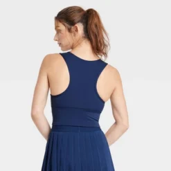 Women's Medium Support Brushed Sculpt Muscle Cropped Sports Bra - All In Motion™