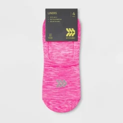 Women's Spacedye Lightweight 4pk Liner Athletic Socks - All In Motion™ 4-10