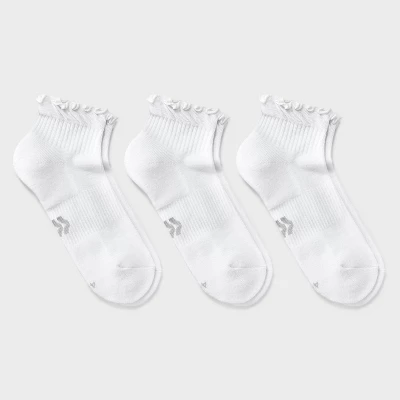 Women's Cushioned Ruffle 3pk Athletic Ankle Socks - All In Motion™ 4-10 9 Women's Cushioned Ruffle 3pk Athletic Ankle Socks - All In Motion™ 4-10 - Image 7