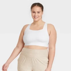 Women's Medium Support Square Neck Crossback Sports Bra - All In Motion™ -All In Motion GUEST b141774f 4a6c 4335 b47f 38dec39ed395