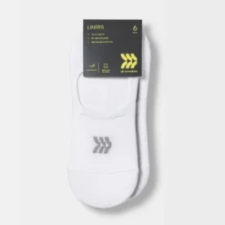 Women's Extended Size Lightweight 6pk Liner Athletic Socks - All In Motion™ - 8-12