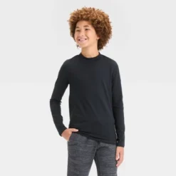 Boys' Long Sleeve Fitted Performance Mock Neck T-Shirt - All In Motion™ -All In Motion GUEST b56c190b 908a 4148 9e2a 74b797e0d3ee
