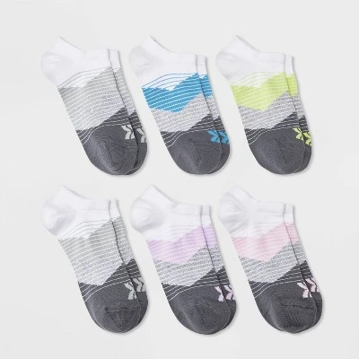 Women's 6pk Lightweight Chevron Striped No Show Athletic Socks - All In Motion™ 4-10 6 Women's 6pk Lightweight Chevron Striped No Show Athletic Socks - All In Motion™ 4-10 - Image 4