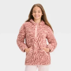 Girls' Fleece 1/2 Zip Pullover - All In Motion™ -All In Motion GUEST d08feb6d f2f9 4df1 9260 ee99dec93a9b
