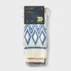 Women's 2pk Lightweight Super Soft Fair Isle Diamond Crew Socks - All In Motion™ 4-10