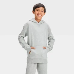 Boys' Fleece Hooded Sweatshirt - All In Motion™ -All In Motion GUEST d4e35ee4 1c2b 43dc 871e c0bb1669ada5