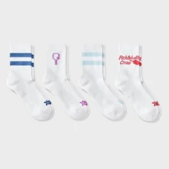 Women's Cushioned Pickleball 4pk Short Crew Socks - All In Motion™ White/Blue/Purple 4-10: Arch Support, Knit 7 Women's Cushioned Pickleball 4pk Short Crew Socks - All In Motion™ White/Blue/Purple 4-10: Arch Support, Knit -All In Motion GUEST e7ffb10f 6fd4 4cdc 9ecf f60cd061ca46