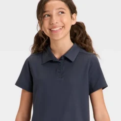 Girls' Uniform Polo T-Shirt - All In Motion™ -All In Motion GUEST f37174dd 0cad 4a68 8450 90d8a52c4ec3