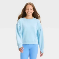 Girls' Fleece Pullover Sweatshirt - All In Motion™ -All In Motion GUEST f6a07a96 0ab1 484f 958a 4a950a34ceb7