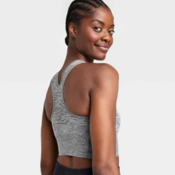 Women's Medium Support Seamless High-Neck Sports Bra - All In Motion™ -All In Motion GUEST fa72d585 5679 4aa7 860b 6bf0e4899a28
