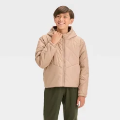 Boys' Solid Quilted Jacket - All In Motion™ -All In Motion GUEST fad2da72 0f13 41ab 884c 01aef7f62b48