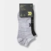 Women's Extended Size Cushioned 6pk Low Cut Athletic Socks - All In Motion™ - Heather Gray/Black 8-12 -All In Motion GUEST fb29612e 22b4 45eb af15 d73ddd7b67f7
